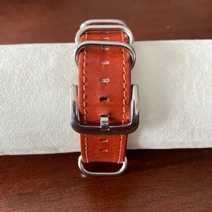 Pre-owned Shinola Orange Leather Strap.